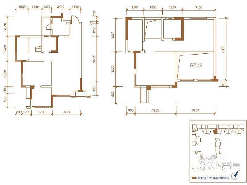 华宇静苑4室2厅2卫128㎡户型图