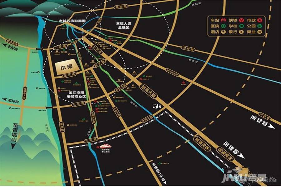 滨江国际位置交通图图片