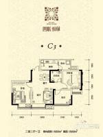 四联悦苑2室2厅1卫83㎡户型图