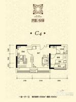 四联悦苑1室1厅1卫45㎡户型图