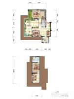 富雅云岭2室2厅1卫73.6㎡户型图