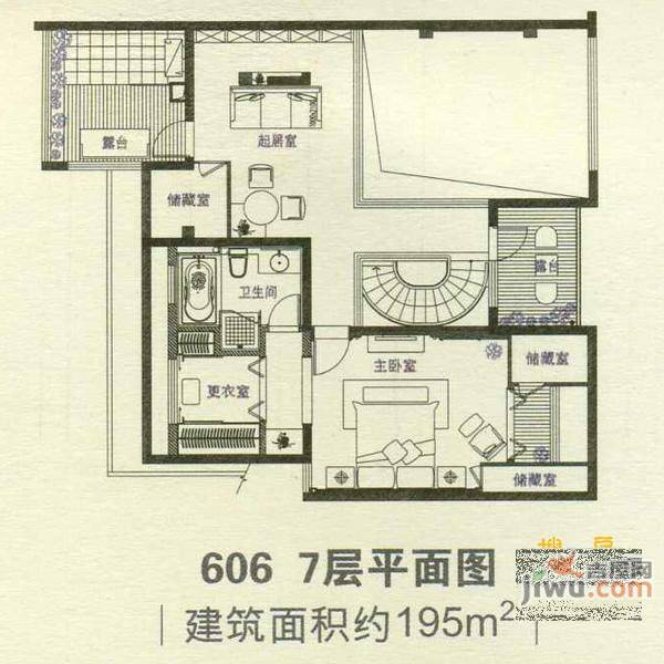 香江花城御花苑3室2厅2卫130㎡户型图