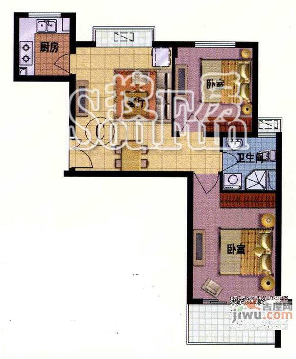 金桂坊普通住宅117㎡户型图