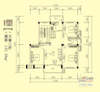 爱民苑3室2厅1卫121.6㎡户型图