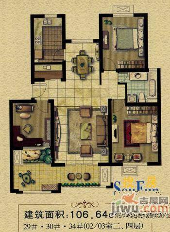 风景城邦翡翠英格兰普通住宅224㎡户型图