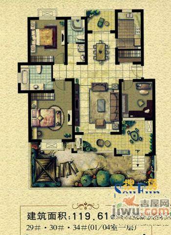 风景城邦翡翠英格兰普通住宅224㎡户型图