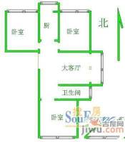 世纪花园3室1厅1卫110㎡户型图