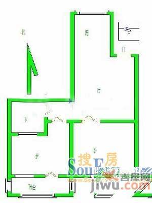 茶山小区2室1厅1卫56㎡户型图