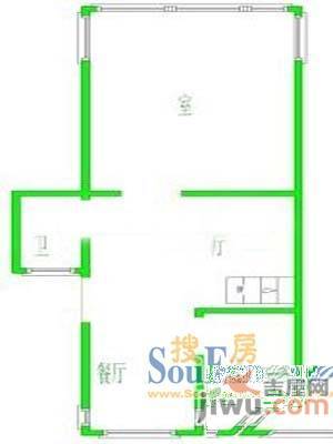 京岘山38号1室1厅1卫42㎡户型图