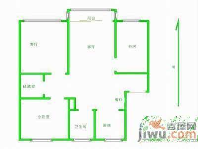 瑞丹花苑2室1厅1卫72㎡户型图