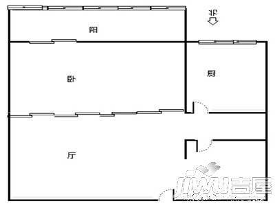 溪园新村3室2厅1卫90㎡户型图