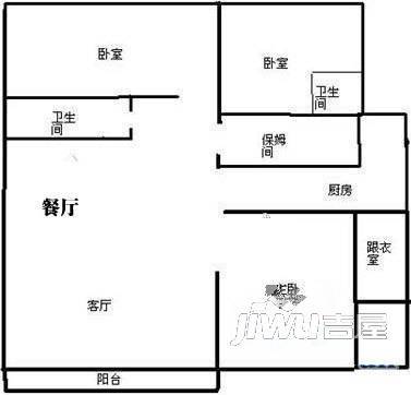 润之源1室1厅1卫52㎡户型图