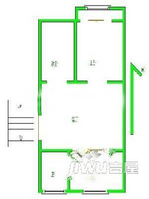 江滨新村3室1厅1卫96㎡户型图