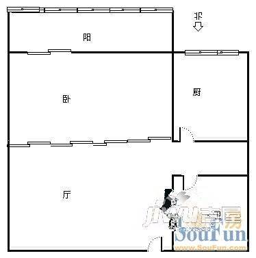 京凌大厦1室1厅0卫70㎡户型图