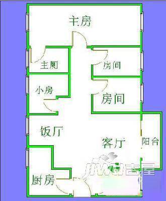 旺角广场3室1厅1卫130㎡户型图