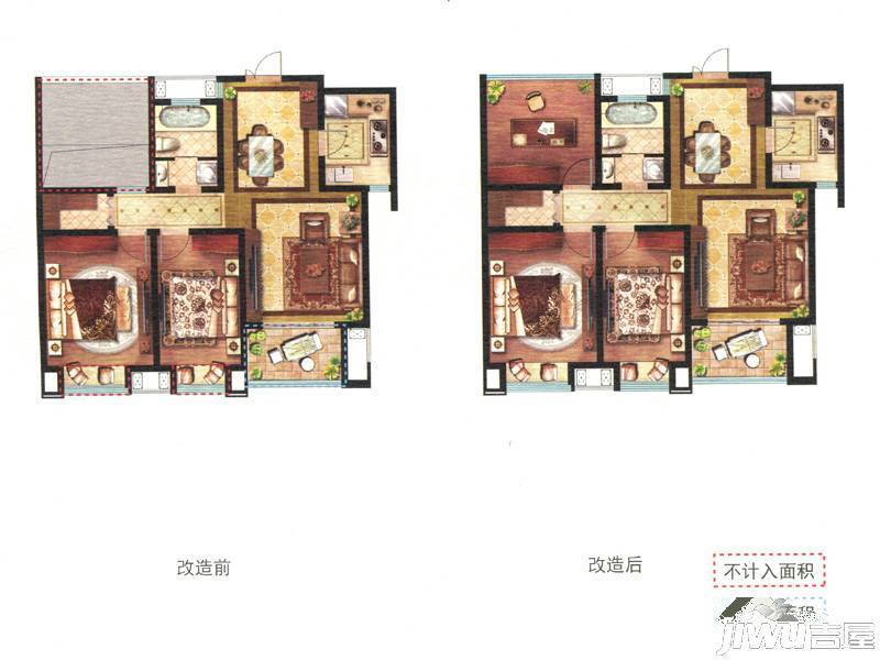 格林铭郡2室2厅1卫97.2㎡户型图