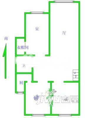 恒顺翠谷3室1厅1卫89㎡户型图