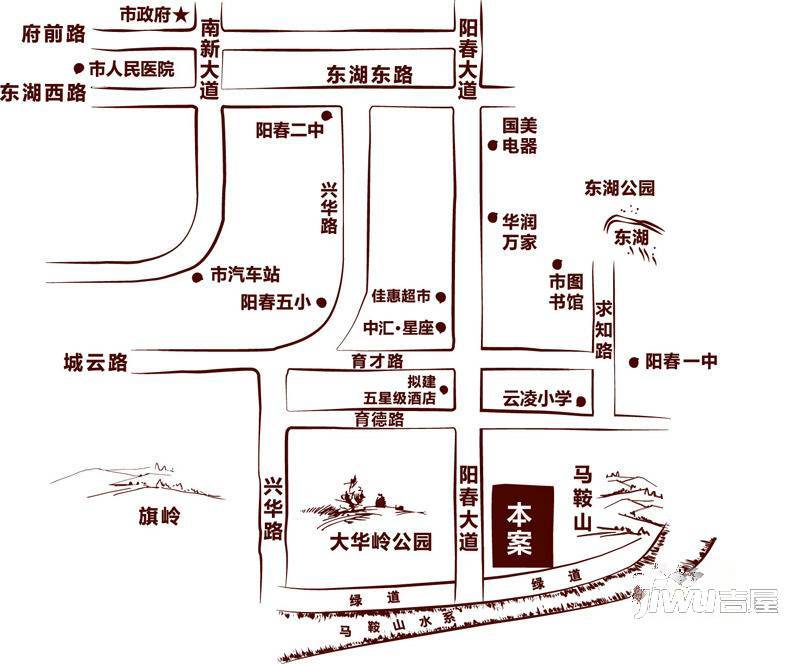 中汇城位置交通图图片