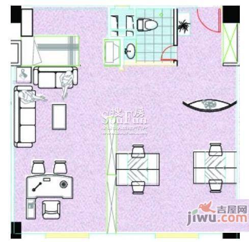 新纪元国际1室0厅1卫102㎡户型图