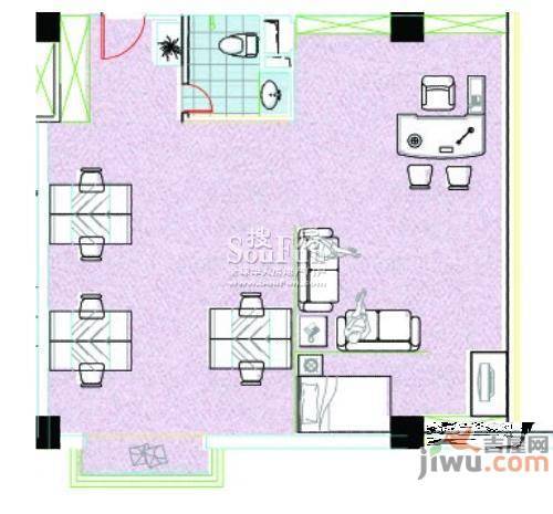 新纪元国际1室0厅1卫102㎡户型图