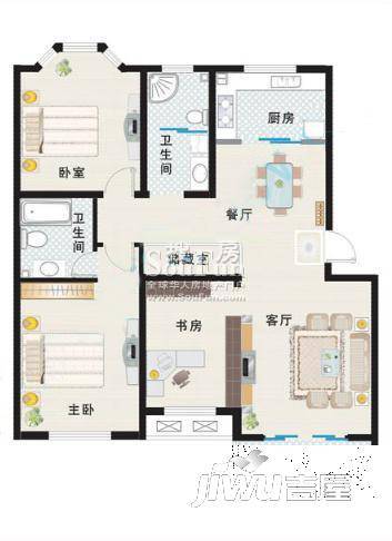 西湖花园4室0厅0卫145㎡户型图