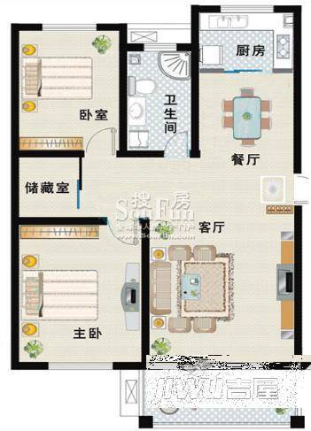 西湖花园4室0厅0卫145㎡户型图