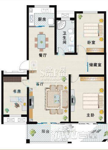 西湖花园4室0厅0卫145㎡户型图