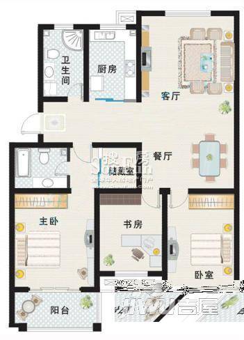 西湖花园4室0厅0卫145㎡户型图