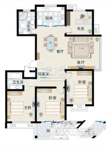 西湖花园4室0厅0卫145㎡户型图