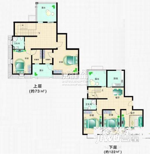 国际华城一村3室0厅0卫135㎡户型图