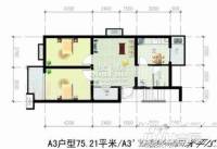 书林嘉园0室1厅0卫75.2㎡户型图