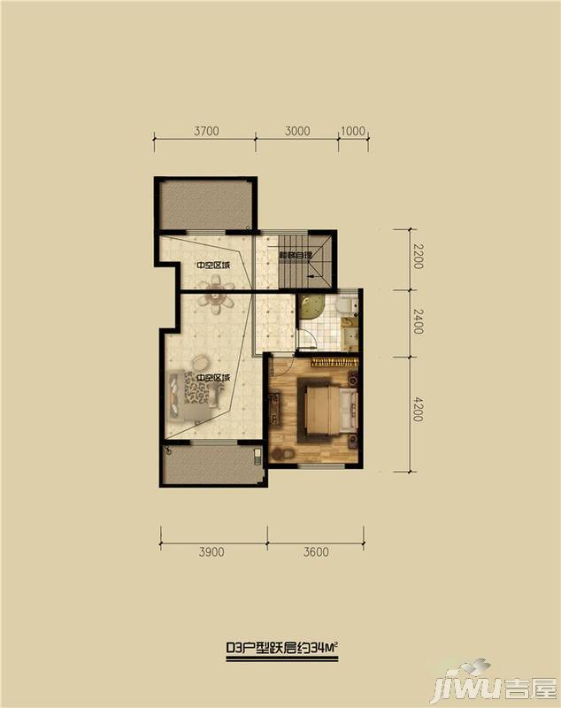 春晖家园3室3厅2卫47㎡户型图