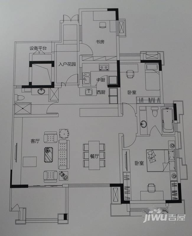 长发都市诸公4室2厅3卫139㎡户型图