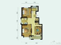 观山悦2室2厅1卫79㎡户型图