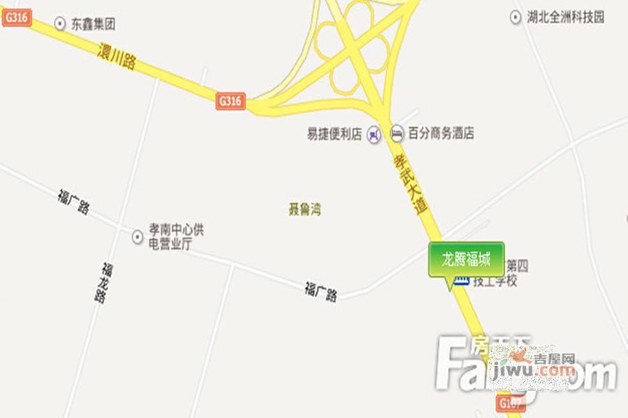 龙腾福城位置交通图