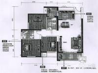 全洲盛世城3室2厅2卫121㎡户型图