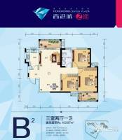 香港城2期3室2厅1卫103.9㎡户型图