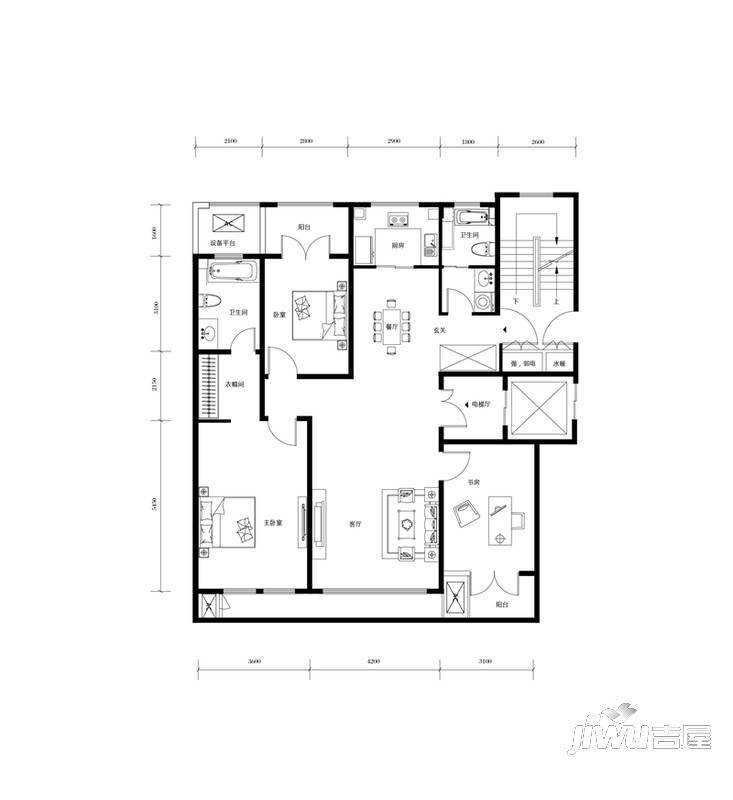 天骄城普通住宅130㎡户型图