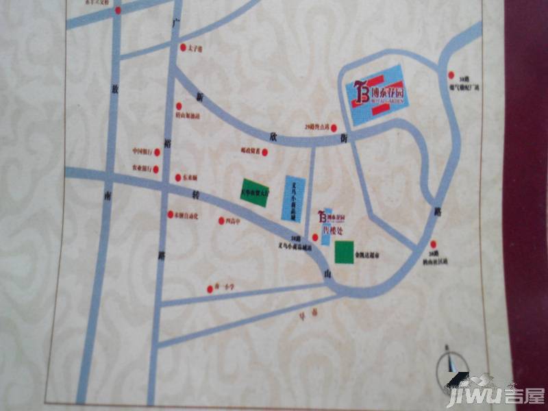 博泰花园位置交通图