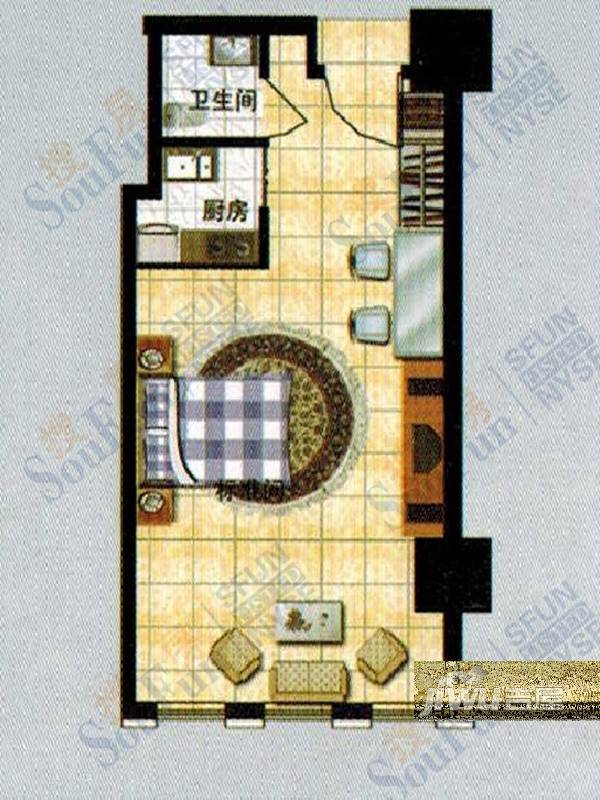 文鑫花园普通住宅81㎡户型图