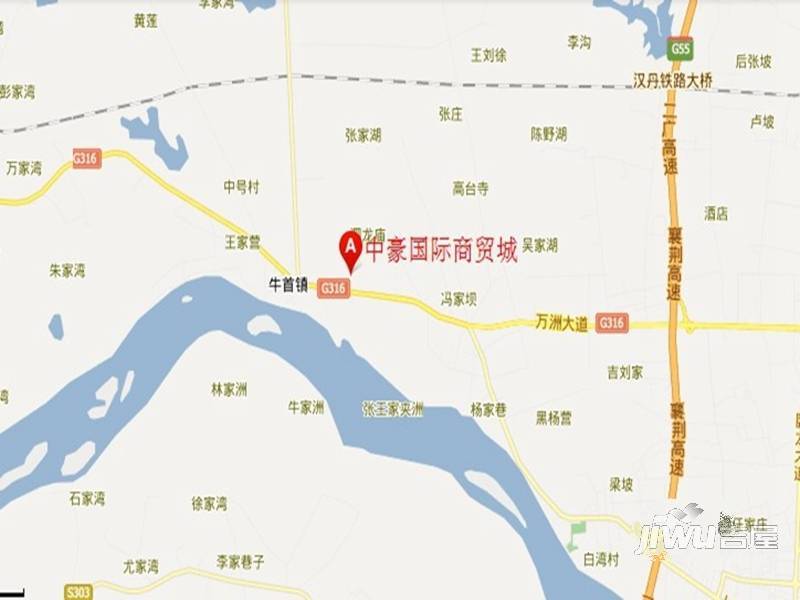 中豪襄阳国际商贸城位置交通图