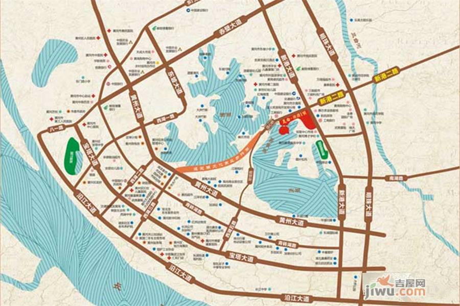 昆仑东湖1号位置交通图
