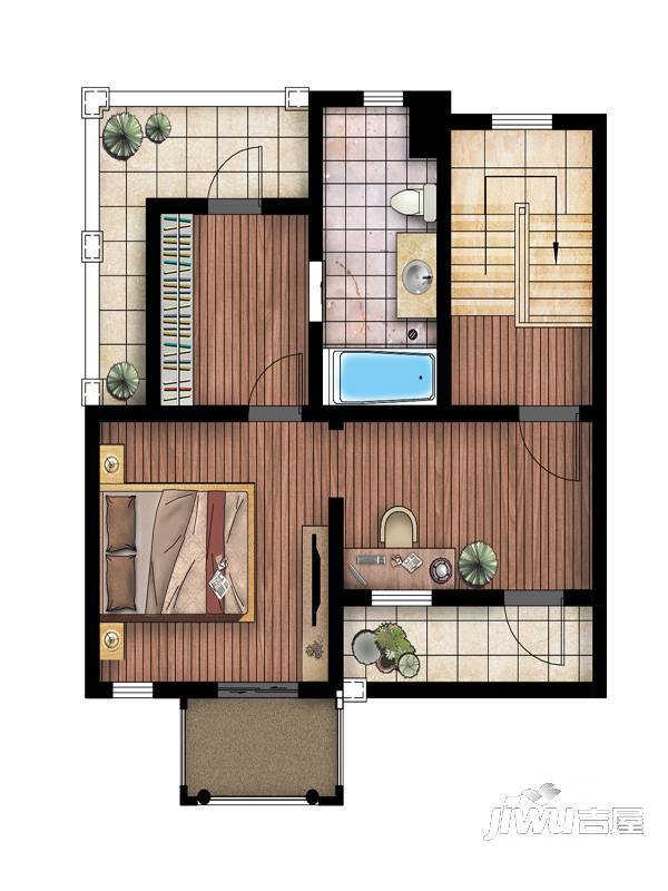 莱茵半岛3室3厅3卫225.4㎡户型图