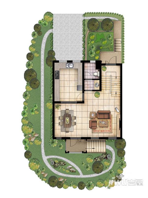 莱茵半岛3室3厅3卫225.4㎡户型图