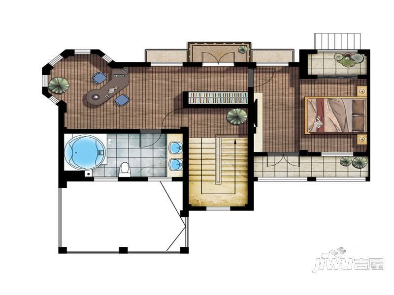 莱茵半岛3室3厅3卫225.4㎡户型图