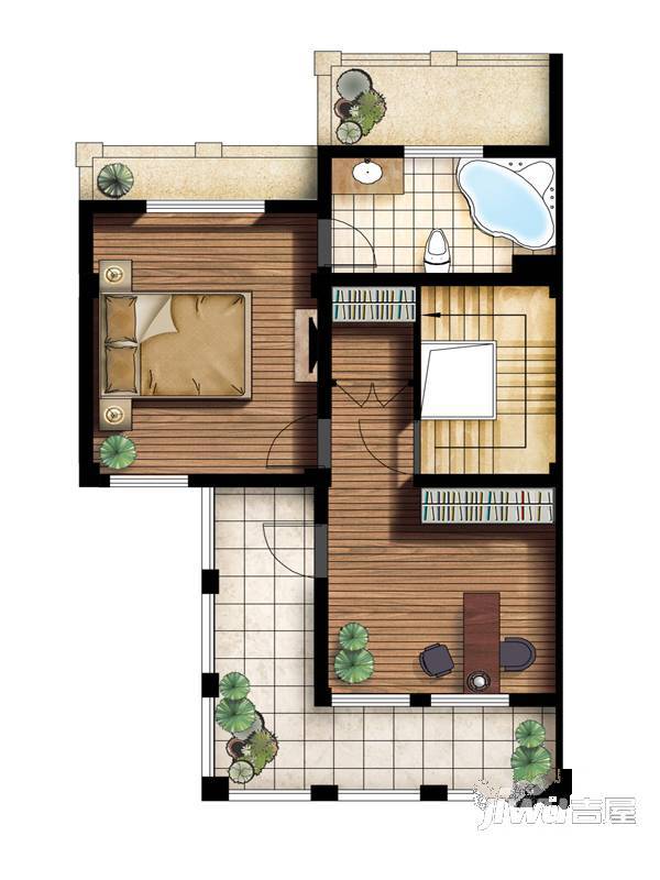 莱茵半岛3室3厅3卫225.4㎡户型图