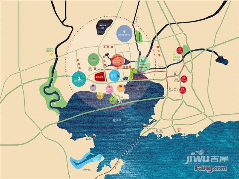 鲁商蓝岸新城位置交通图图片
