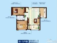 江山丽城2室2厅1卫83㎡户型图