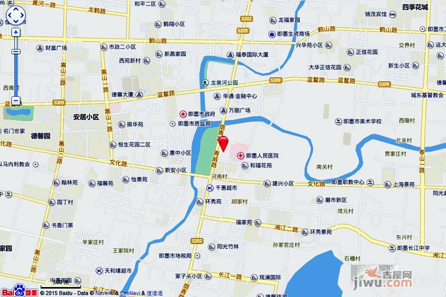 中交烟青路以东墨水河以南地块位置交通图