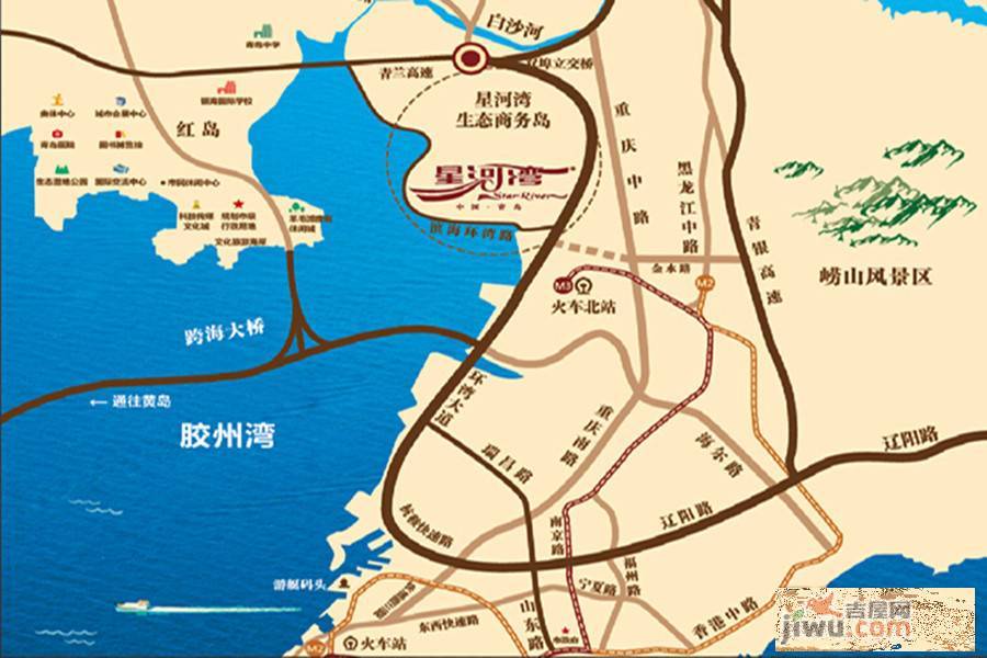 青岛星河湾位置交通图